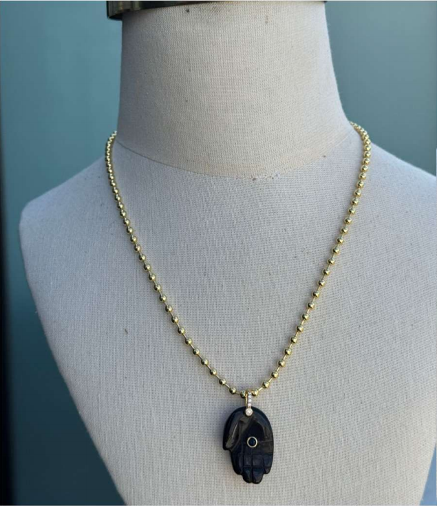 Collar Hamsa Negro